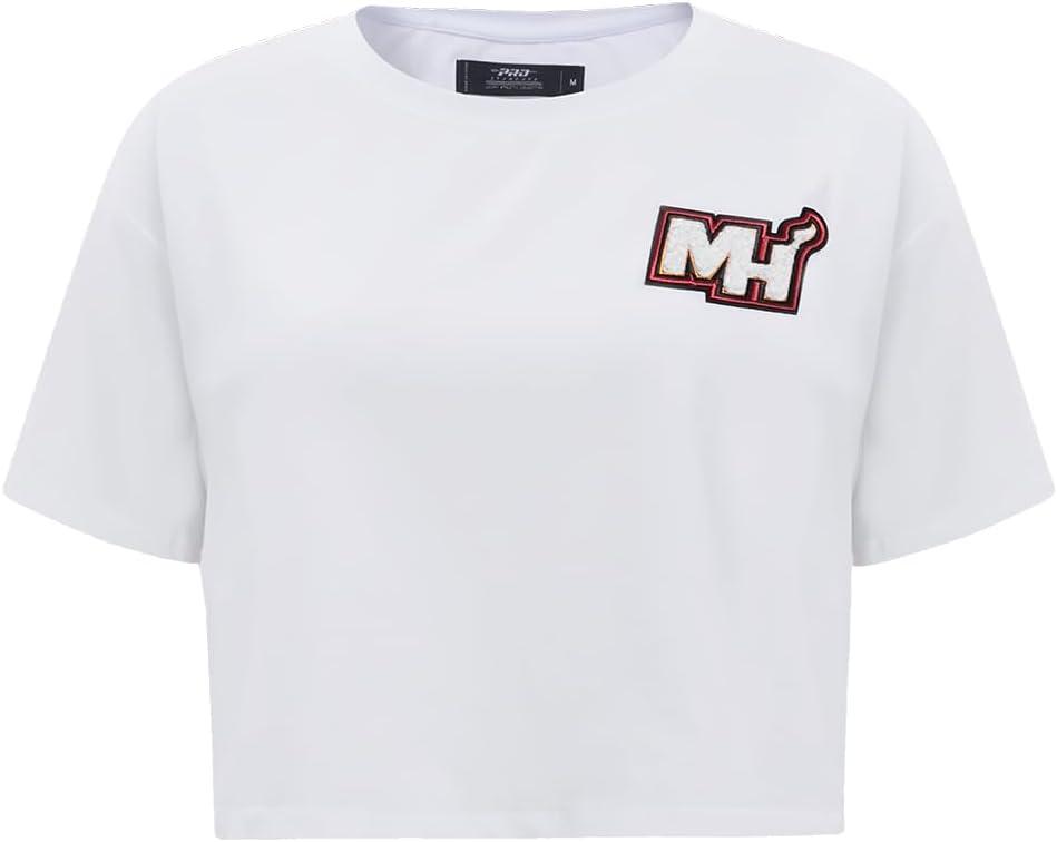 imageWomens NBA Classic Chenille Cotton Short Sleeve Boxy TeeWhite