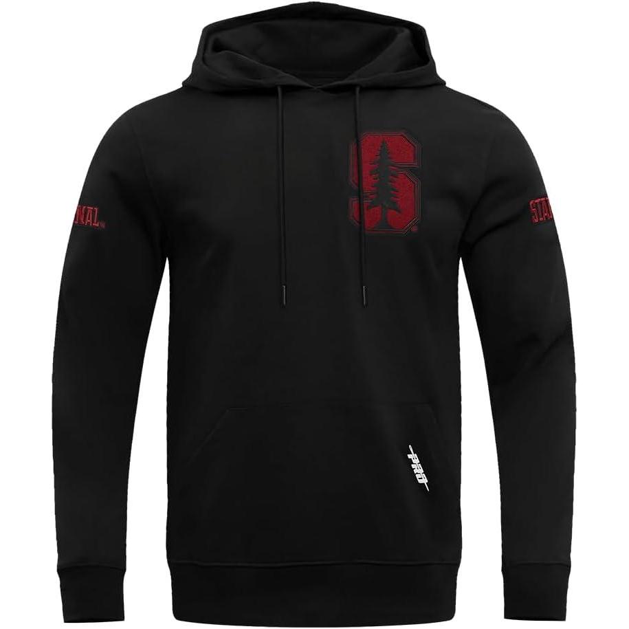 imageMens College Stanford University College Classic Chenille Pull Over Hoodie Black L
