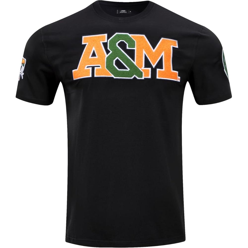 imagePro Standard Mens Florida AampampM University Classic Chenille Short Sleeve Tee Black M