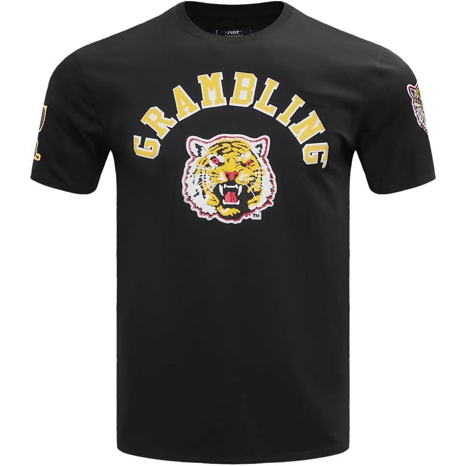 imagePro Standard Mens Grambling State University Classic Chenille Short Sleeve Tee Black L