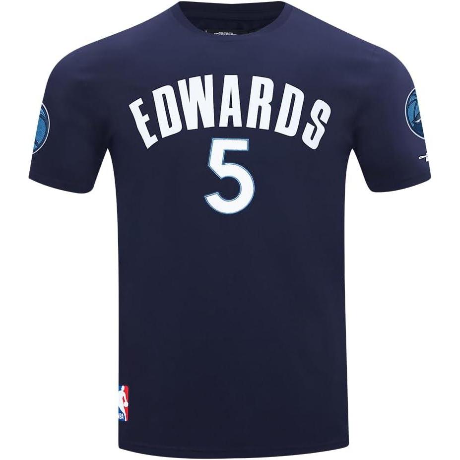 imagePro Standard NBA Mens Mens NBA Minnesota Timberwolves Classic Player Cotton Short Sleeve TeeMidnight Navy