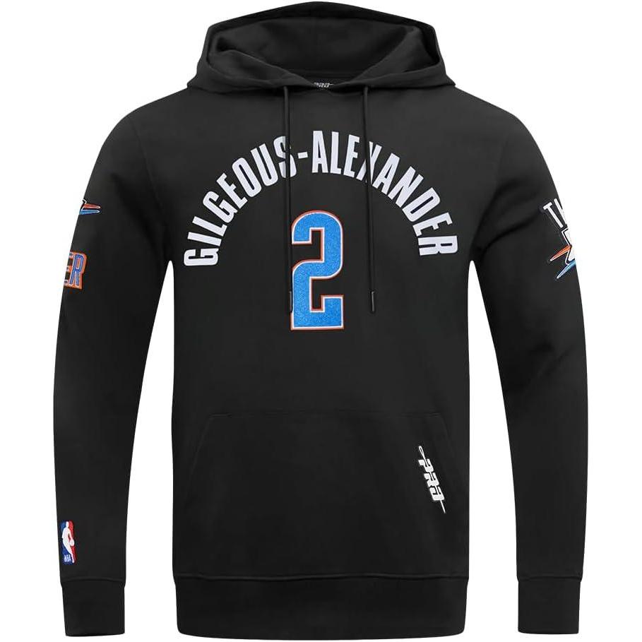 imagePro Standard NBA mens Mens Nba Oklahoma City Thunder Classic Player Cotton Double Knit Pull Over HoodieBlack