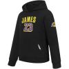 Pro Standard Big Boys NBA Los Angeles Lakers Lebron James #23 Classic Player Pull Over Hoodie Black M