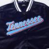 Pro Standard Womens NFL Tennessee Titans Script Tail Satin Jacket Midnight Navy L