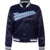 Pro Standard Womens NFL Tennessee Titans Script Tail Satin Jacket Midnight Navy L