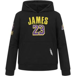 Pro Standard Big Boys NBA Los Angeles Lakers Lebron James #23 Classic Player Pull Over Hoodie Black M