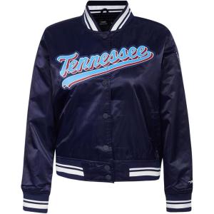 Pro Standard Womens NFL Tennessee Titans Script Tail Satin Jacket Midnight Navy L