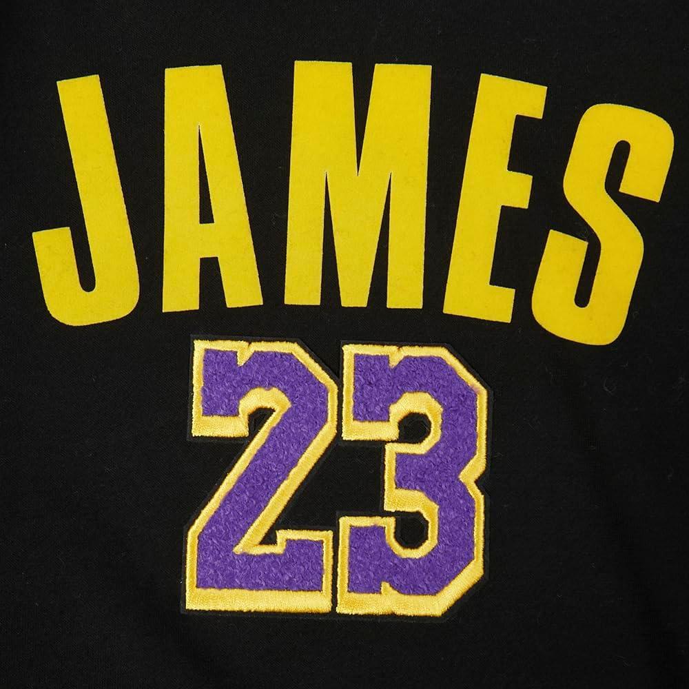 imagePro Standard Big Boys NBA Los Angeles Lakers Lebron James 23 Classic Player Pull Over Hoodie Black L