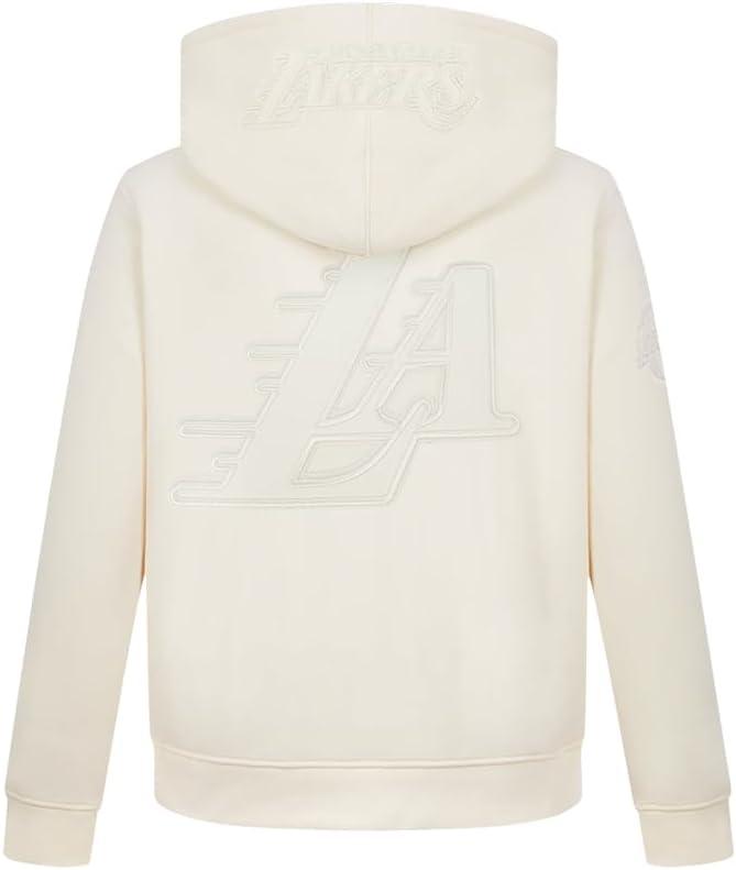 imagePro Standard Big Boys NBA Los Angeles Lakers Lebron James 23 Neutrals Player Pull Over Hoodie Eggshell S