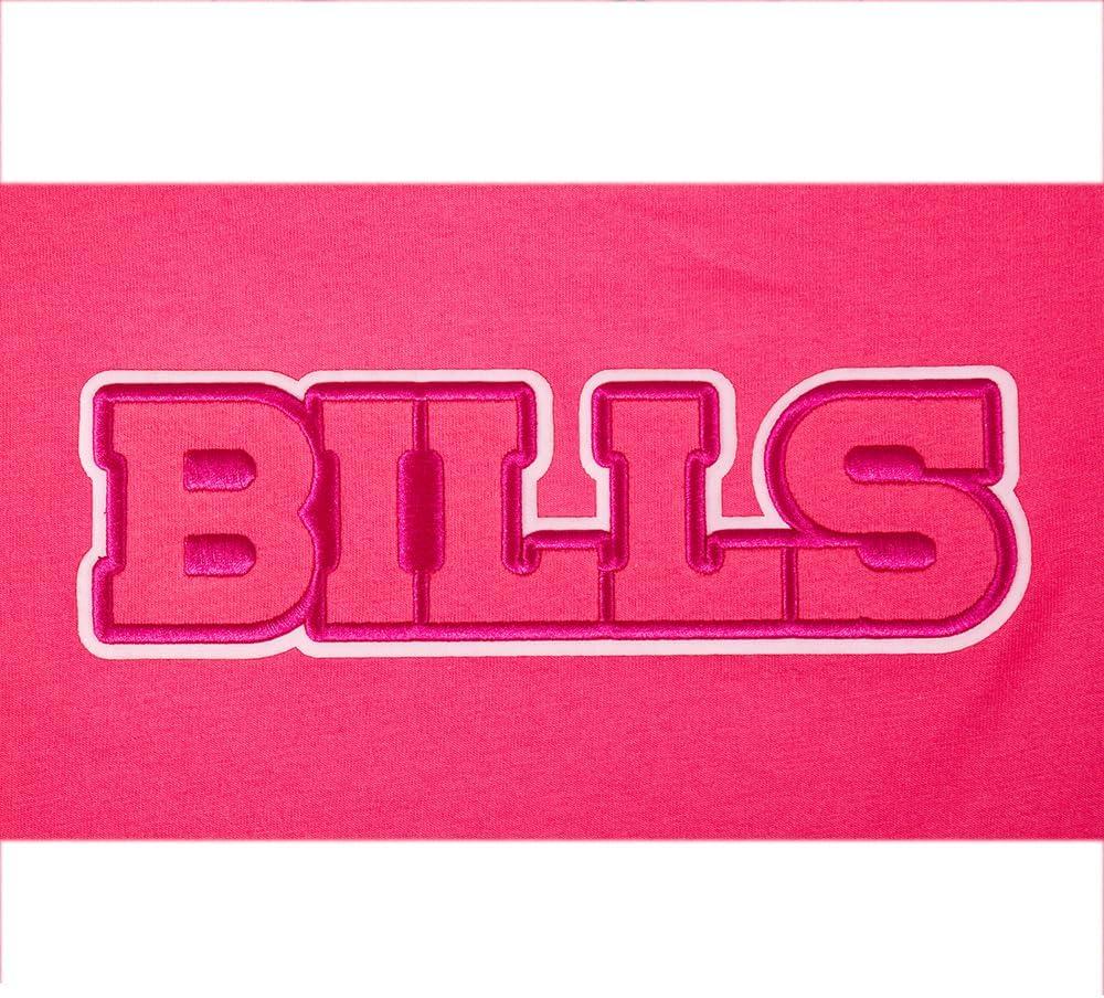 imagePro Standard Big Girls NFL Buffalo Bills Classic Triple Pink Short Sleeve Boxy Tee Beetroot Purple L