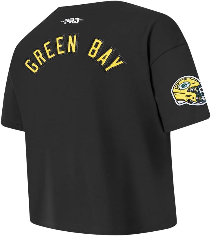 imagePro Standard Big Girls NFL Green Bay Packers Classic Essentials Short Sleeve Boxy Tee Black XL