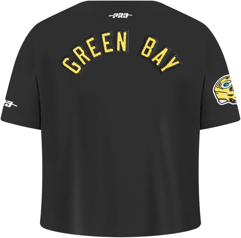 imagePro Standard Big Girls NFL Green Bay Packers Classic Essentials Short Sleeve Boxy Tee Black XL