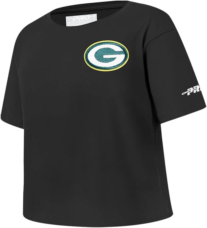 imagePro Standard Big Girls NFL Green Bay Packers Classic Essentials Short Sleeve Boxy Tee Black XL