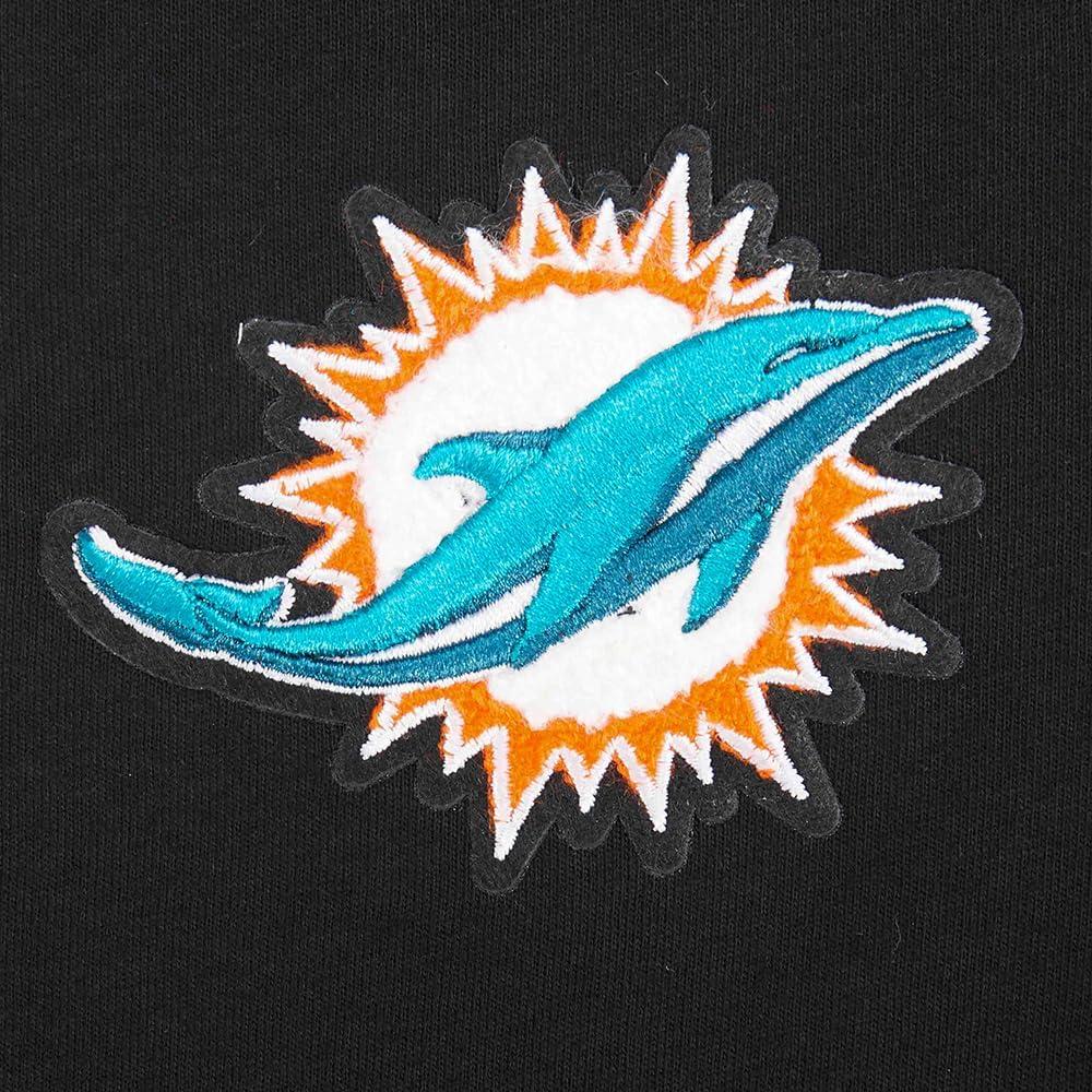 imagePro Standard Big Girls NFL Miami Dolphins Classic Essentials Short Sleeve Boxy Tee Black S