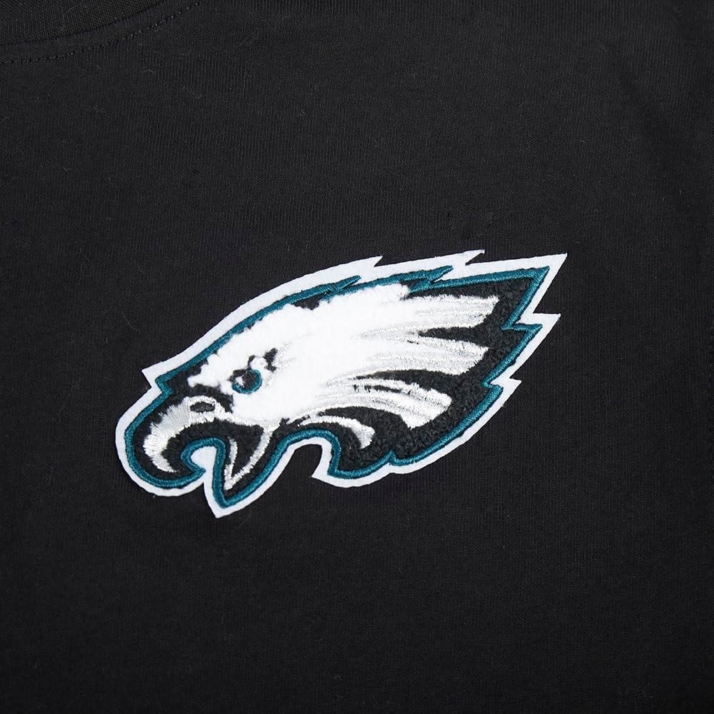 imagePro Standard Big Girls NFL Philadelphia Eagles Classic Essentials Short Sleeve Boxy Tee Black S