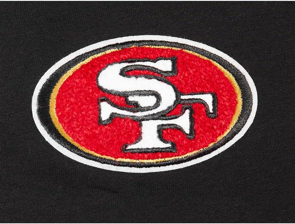 imagePro Standard Big Girls NFL San Francisco 49ers Classic Essentials Short Sleeve Boxy Tee Black M