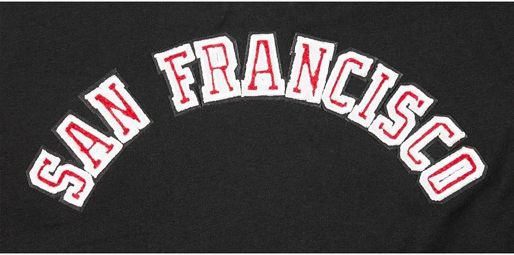 imagePro Standard Big Girls NFL San Francisco 49ers Classic Essentials Short Sleeve Boxy Tee Black M