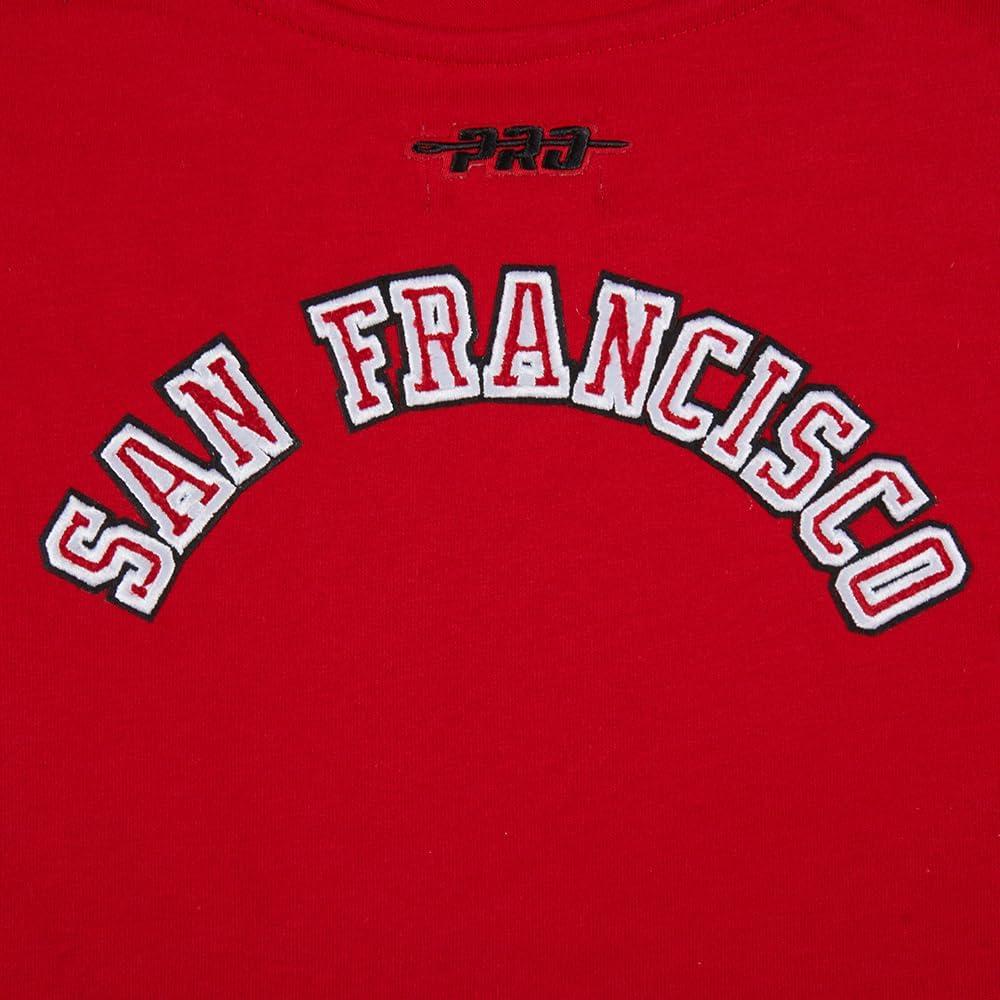 imagePro Standard Big Girls NFL San Francisco 49ers Classic Essentials Short Sleeve Boxy Tee Red L