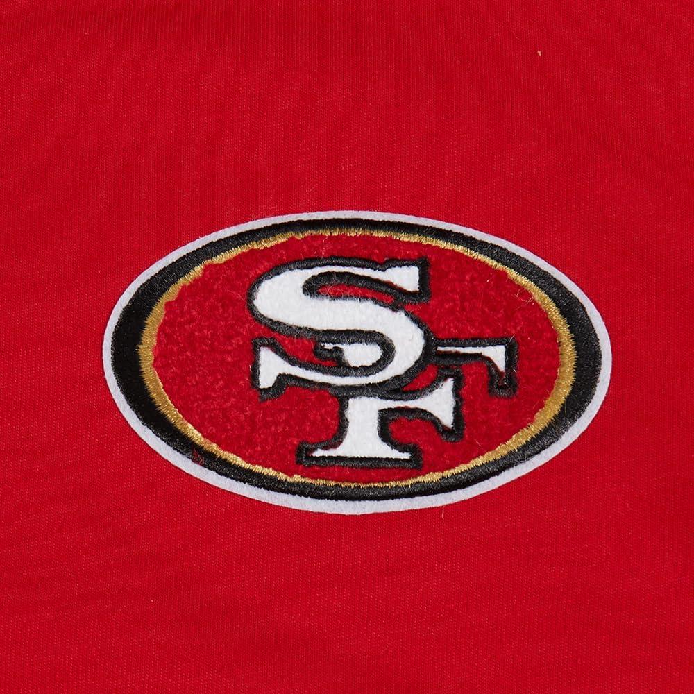 imagePro Standard Big Girls NFL San Francisco 49ers Classic Essentials Short Sleeve Boxy Tee Red L