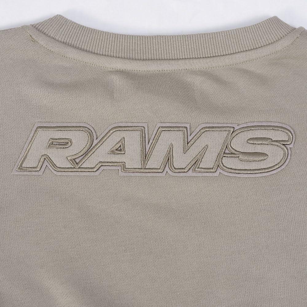 imagePro Standard Womens NFL Los Angeles Rams Neutral Crewneck Sweatshirt Taupe L