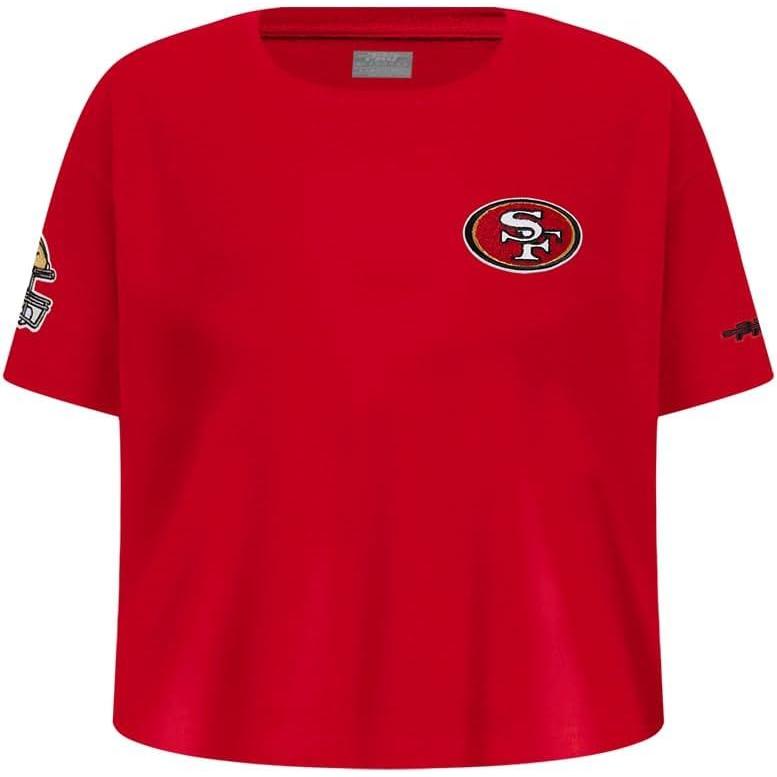 imagePro Standard Big Girls NFL San Francisco 49ers Classic Essentials Short Sleeve Boxy Tee Red L