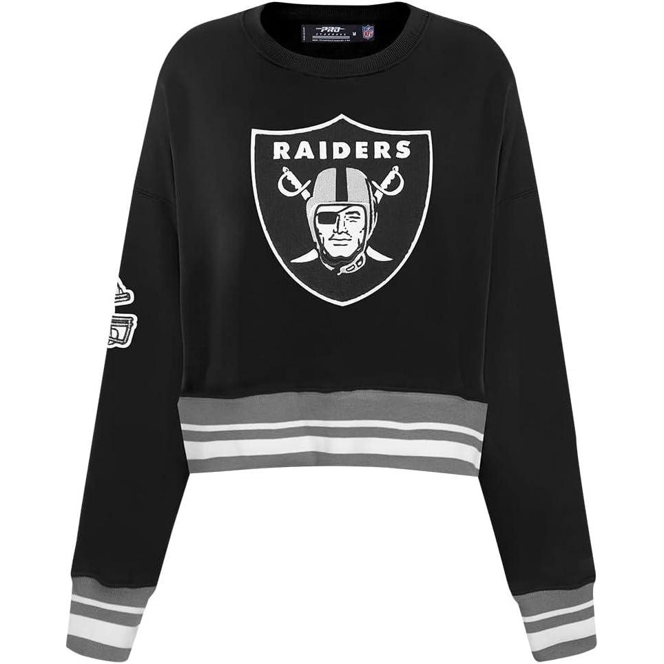 imagePro Standard Womens NFL Mash Up Crewneck SweatshirtBlackGray
