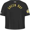 Pro Standard Big Girls NFL Green Bay Packers Classic Essentials Short Sleeve Boxy Tee Black XL