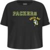 Pro Standard Big Girls NFL Green Bay Packers Retro Classics Short Sleeve Boxy Tee Black L