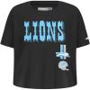 Pro Standard Big Girls NFL Detroit Lions Retro Classics Short Sleeve Boxy Tee Black M