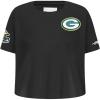 Pro Standard Big Girls NFL Green Bay Packers Classic Essentials Short Sleeve Boxy Tee Black XL
