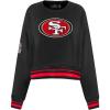 Pro Standard Womens NFL Mash Up Crewneck Sweatshirt(Black/Red/Black)