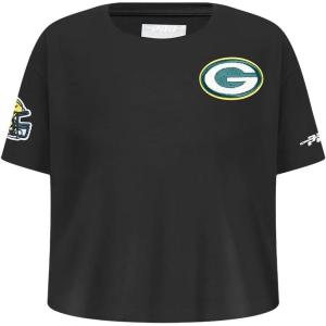 Pro Standard Big Girls NFL Green Bay Packers Classic Essentials Short Sleeve Boxy Tee Black XL