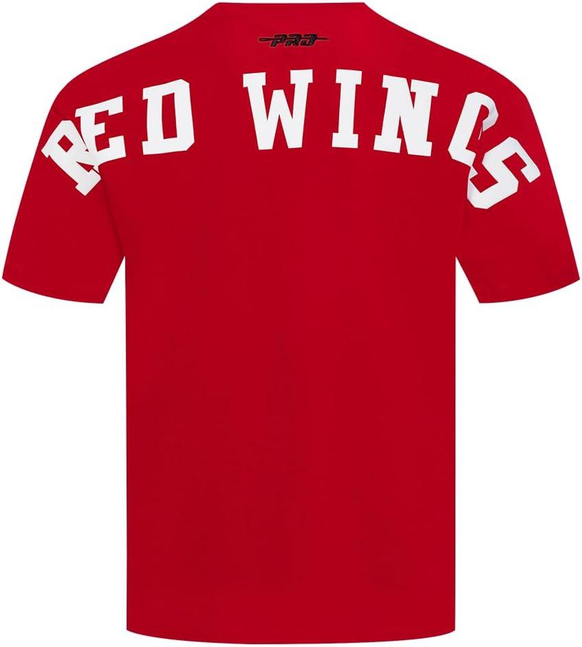 imagePro Standard Mens Mens NHL Wingspan Cotton Short Sleeve TeeRed