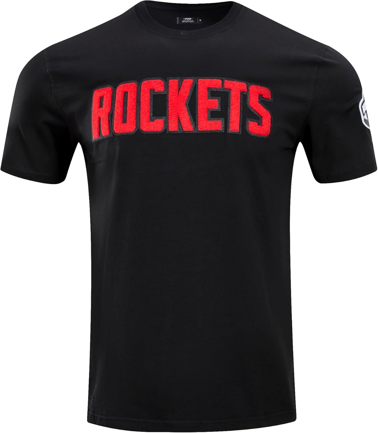 imagePro Standard NBA Mens Mens NBA Classic Chenille Cotton Short Sleeve TeeBlack