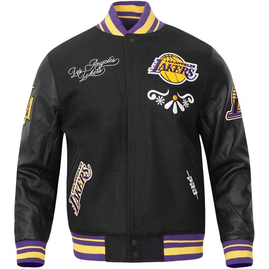 imagePRO STANDARD Mens NBA Sugar Skull Varsity JacketBlackPurple