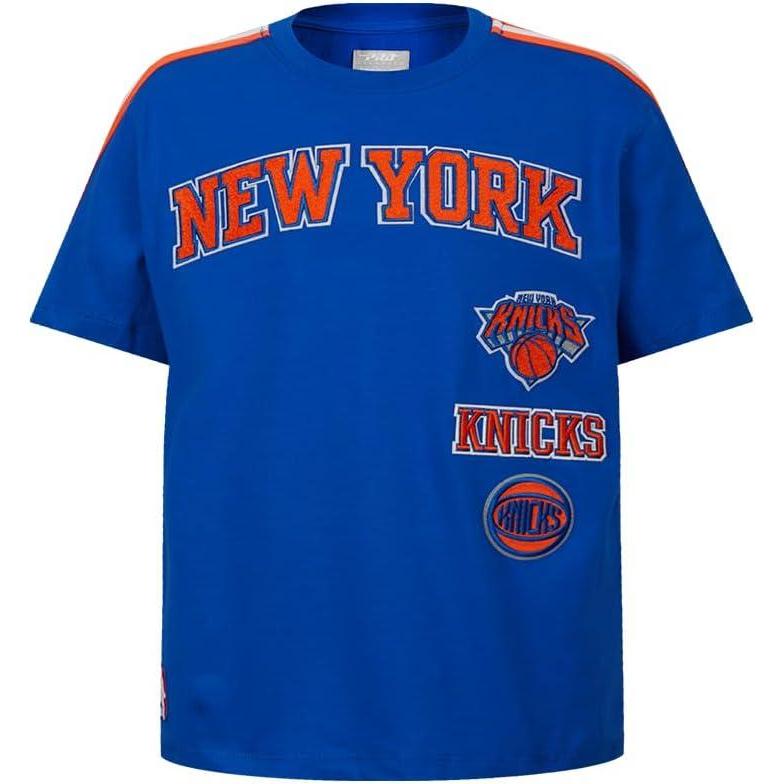 imagePro Standard Big Boys NBA New York Knicks Retro Classics Short Sleeve Taping Tee Royal BlueOrange S