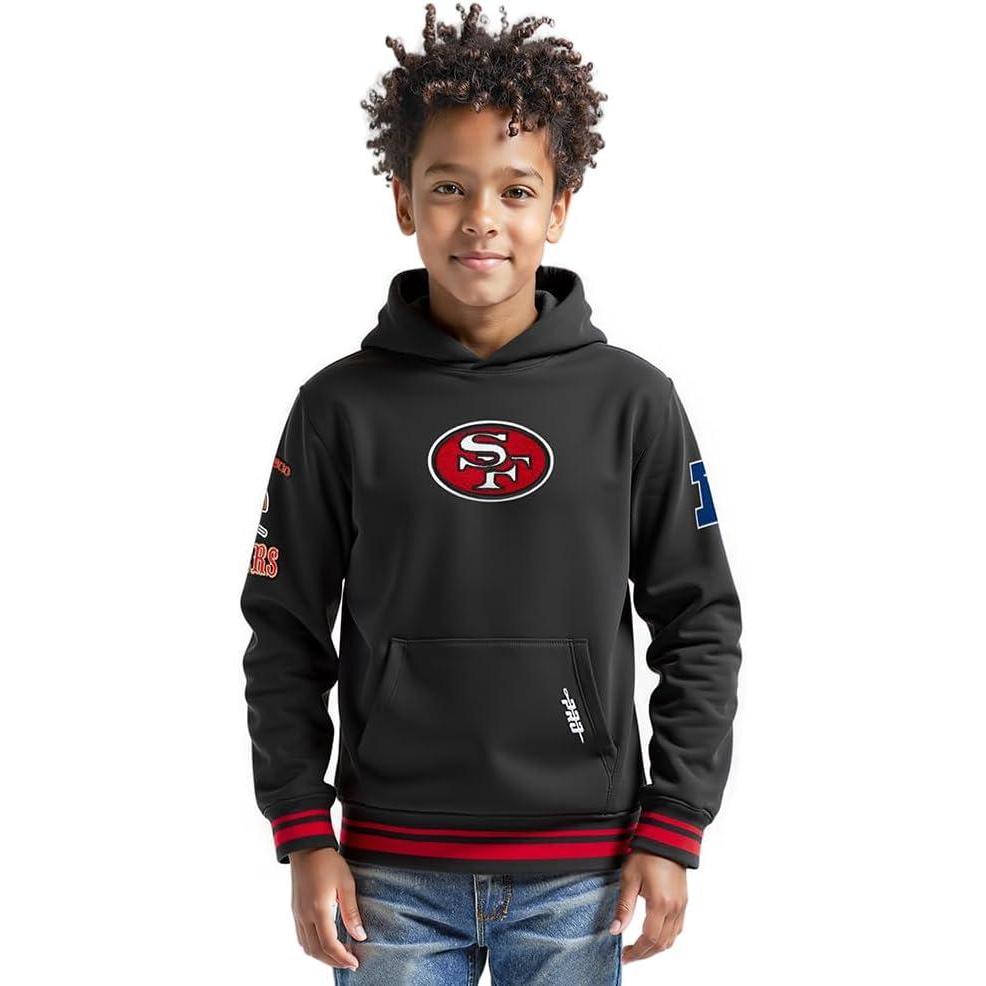 imagePro Standard Big Boys NFL Retro Classics Pull Over HoodieBlackRedBlack