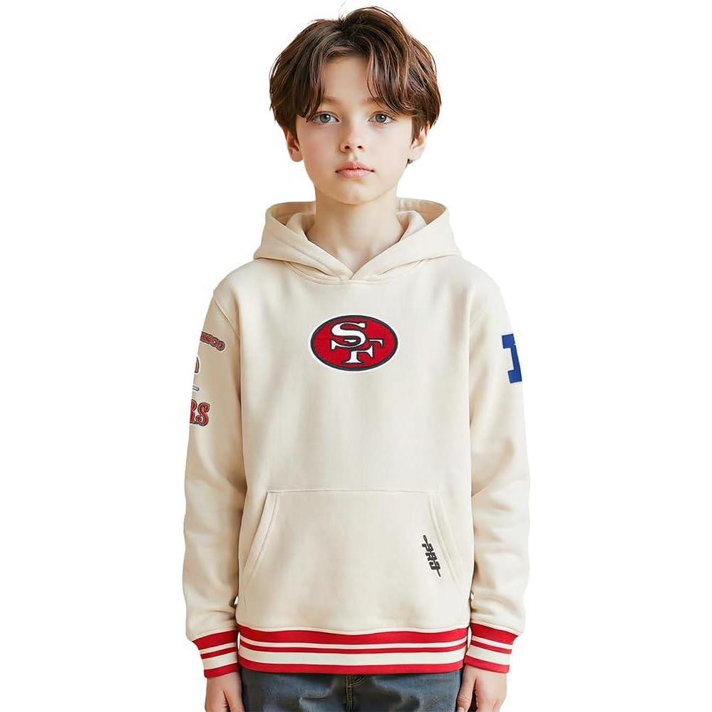 imagePro Standard Big Boys NFL Retro Classics Pull Over HoodieEggshell Red