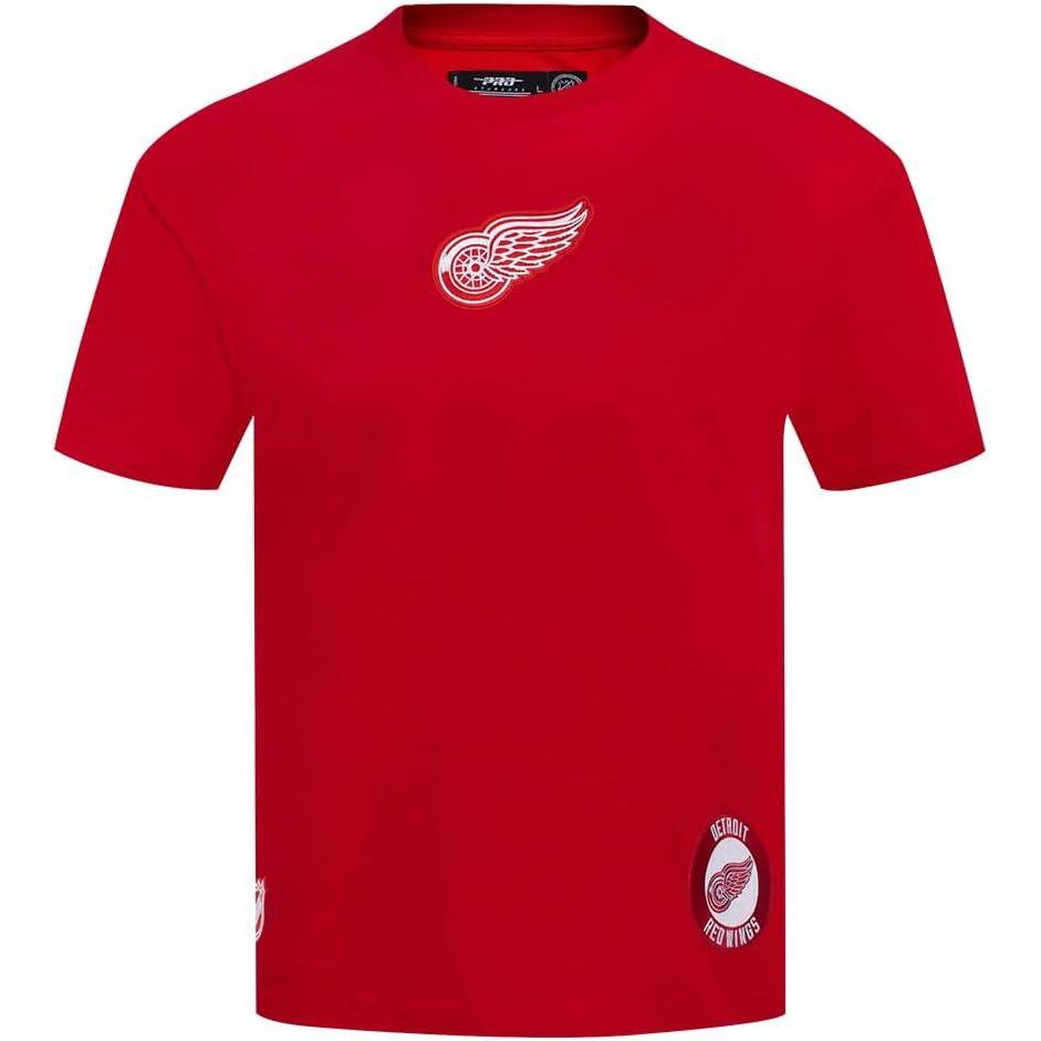 imagePro Standard Mens Mens NHL Wingspan Cotton Short Sleeve TeeRed