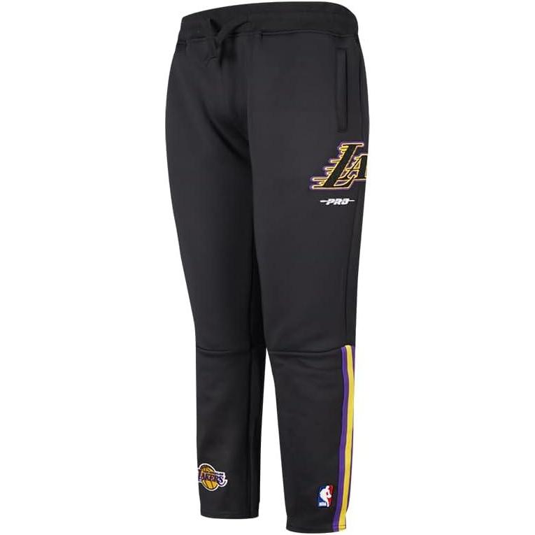 imagePro Standard NBA Boys Big Boys NBA Classic Chenille Tricot Track PantBlackPurple