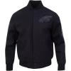 Pro Standard Mens NFL Washed Vanguard Varsity Jacket(Black)