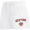 Pro Standard NBA Womens Womens NBA Classic Chenille Brushed Back French Terry Fleece Short(White)