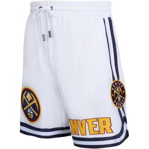 PRO STANDARD Mens NBA Denver Nuggets Classic Chenille Athletic Short White S