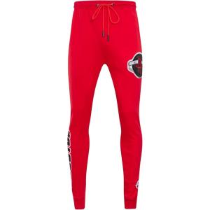 Pro Standard NBA Mens Mens NBA Classic Chenille Cotton Double Knit Jogger(Red)