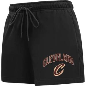 Pro Standard NBA Womens Womens NBA Classic Chenille Brushed Back French Terry Fleece Short(Black)