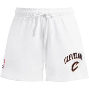 Pro Standard NBA Womens Womens NBA Classic Chenille Brushed Back French Terry Fleece Short(White)