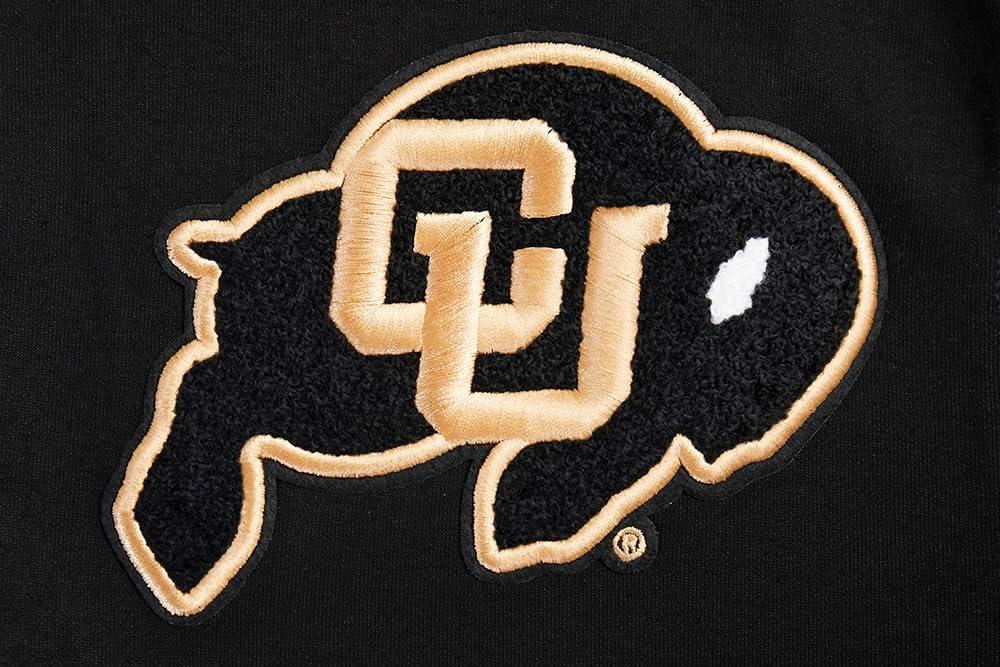 imagePro Standard Mens College University Of Colorado College Classic Chenille Pull Over Hoodie Black M