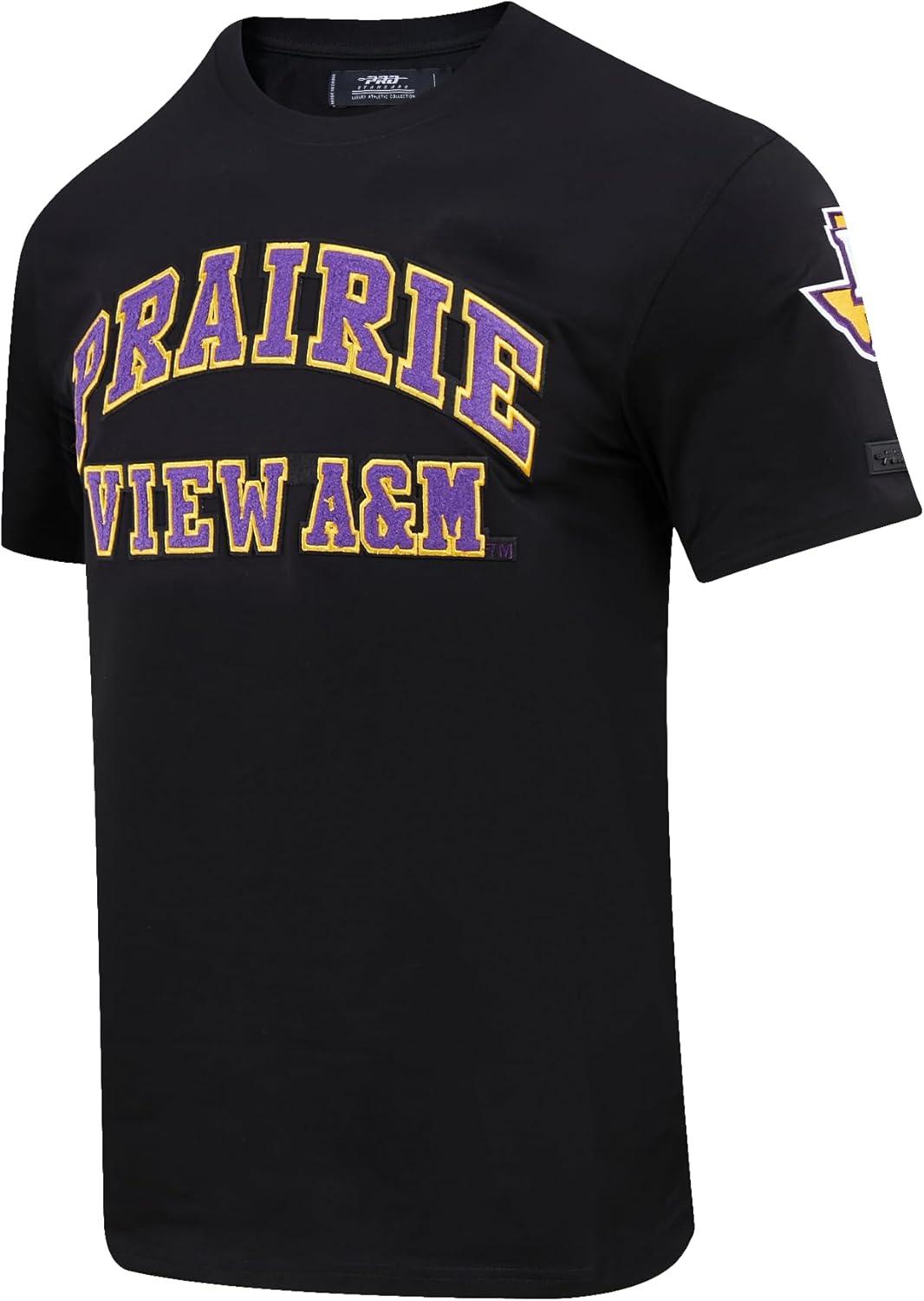 imagePro Standard Mens Prairie View AampampM University Classic Chenille Short Sleeve Tee Black XL
