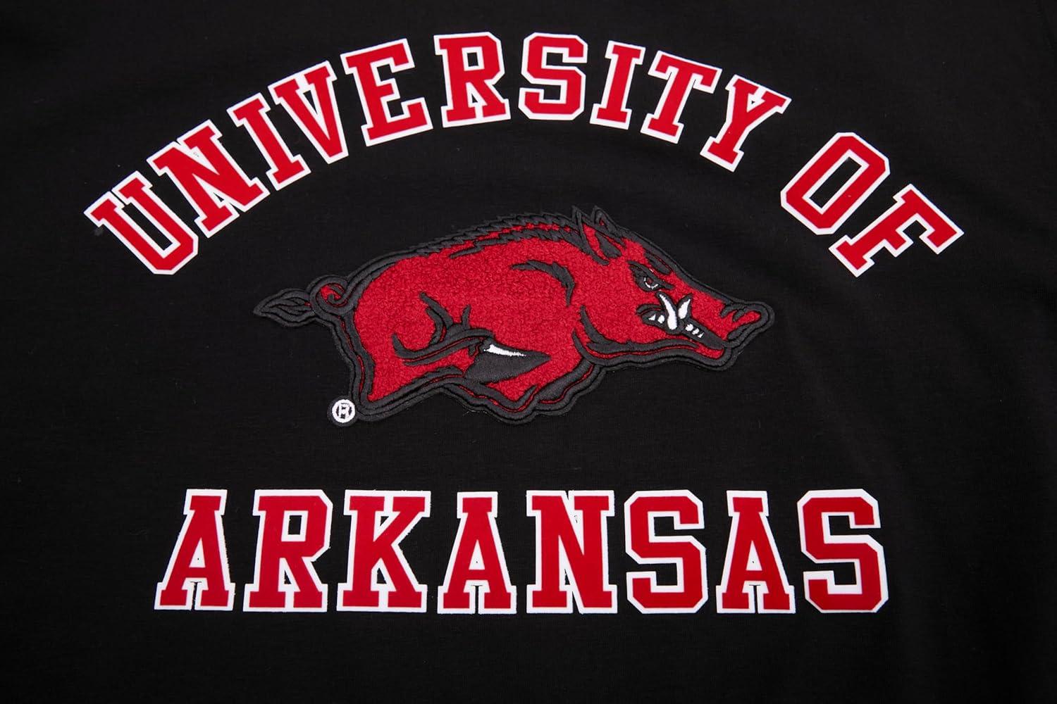 imagePro Standard Mens University of Arkansas Classic Chenille Short Sleeve Tee Black L