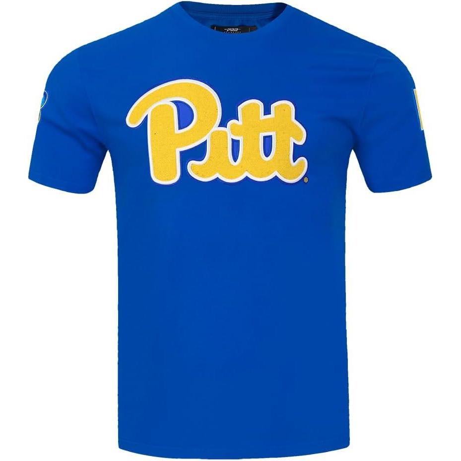 imagePro Standard Mens University of Pittsburgh Classic Chenille Short Sleeve Tee Royal Blue 2XL